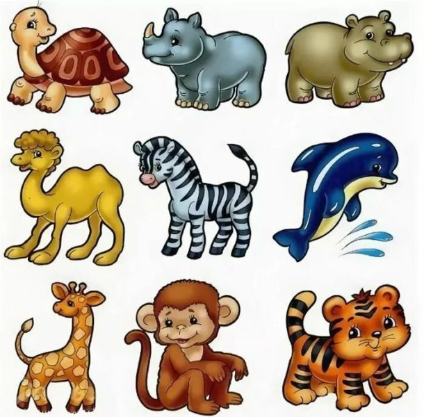 100 картинок с разными животными для малышей