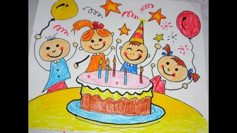100 рисунков на открытку ко дню рождения