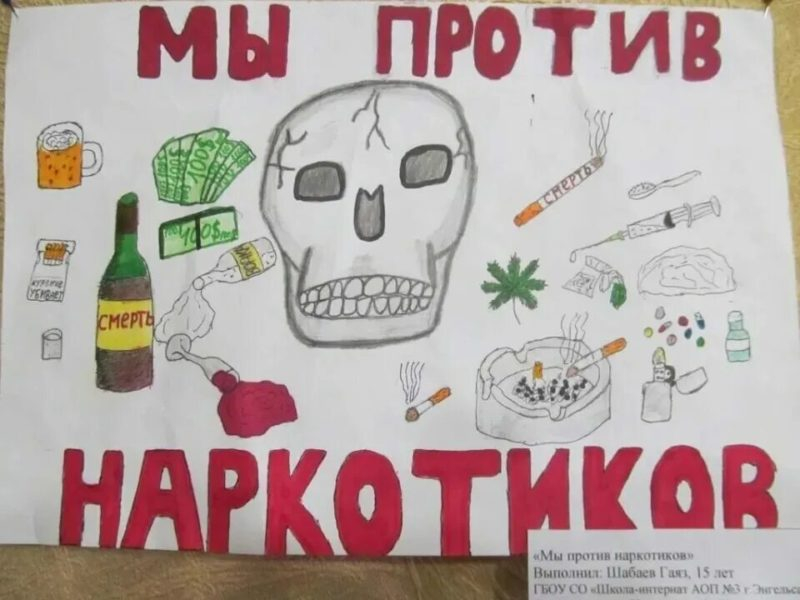 100 рисунков на тему «Скажи нет наркотикам!»