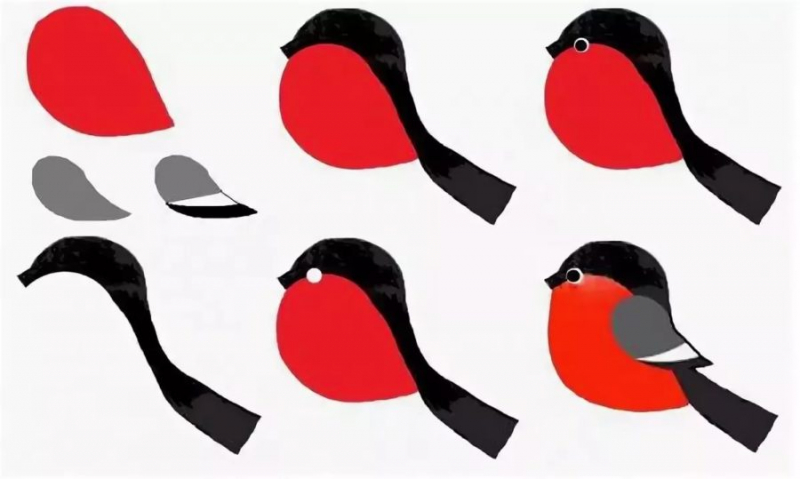 105 шаблонов птиц для вырезания из бумаги и аппликаций
