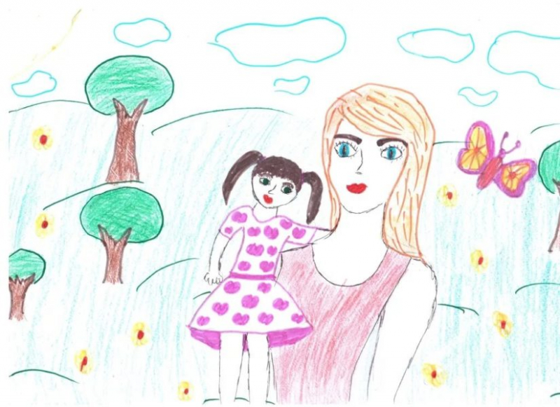 110 красивых и легких рисунков для мамы