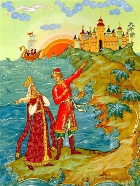 115 рисунков к сказке о царе Салтане