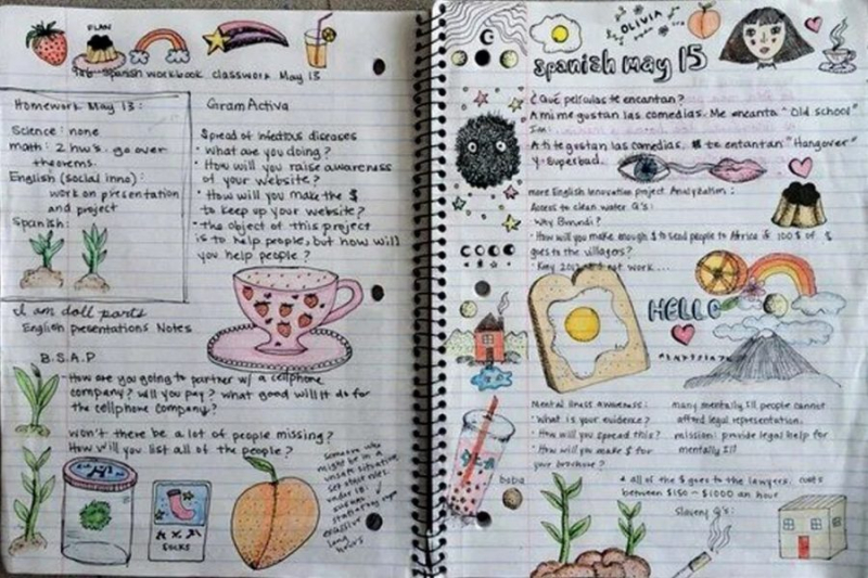 270 идей для оформления личного дневника