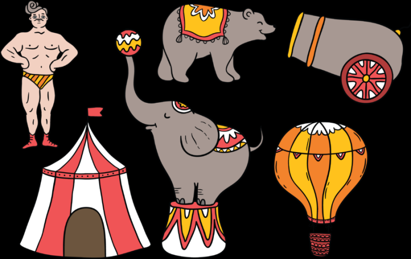 55 рисунков на тему цирк
