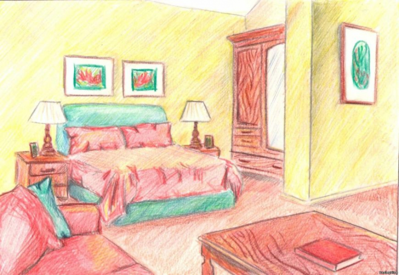 Картинки для срисовки комната (22 фото)
