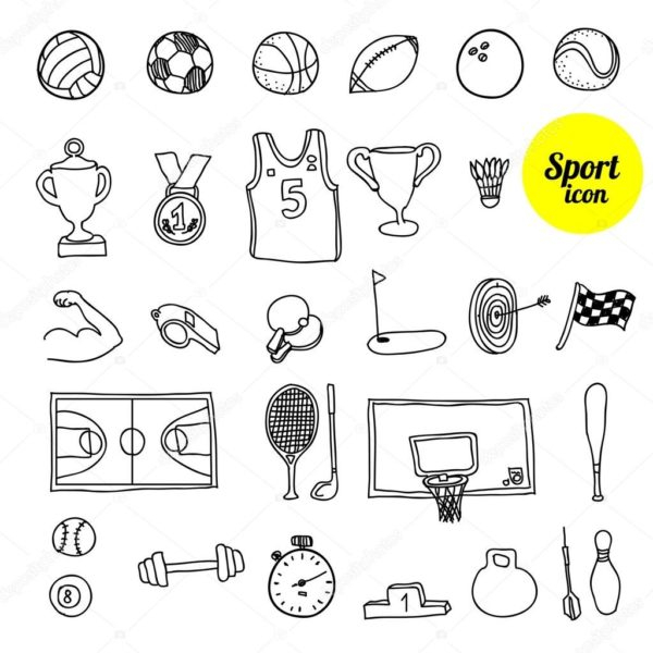 Картинки для срисовки спорт (53 фото)