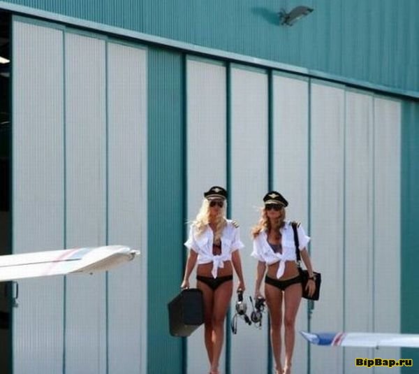 Красивые девушки и самолеты ( 34 фото )