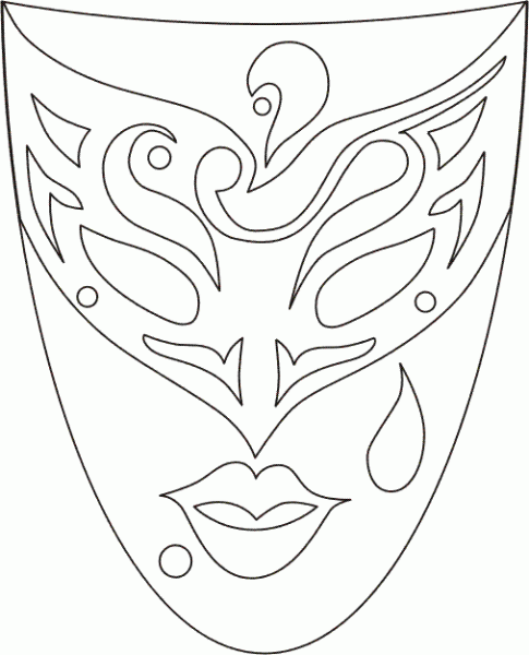 Рисунки для срисовки маски (34 фото)