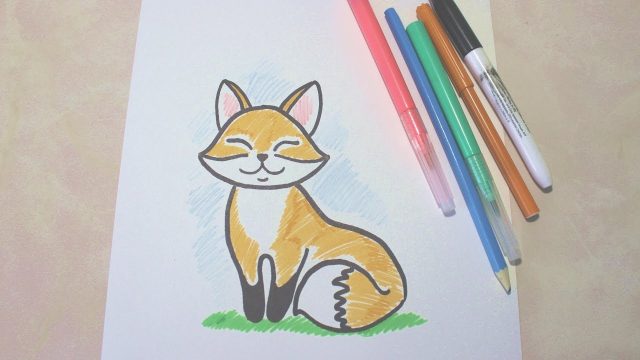 Рисунки карандашом для детей лиса (28 фото)