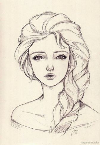 Рисунки карандашом поэтапно красивые девушки (22 фото)