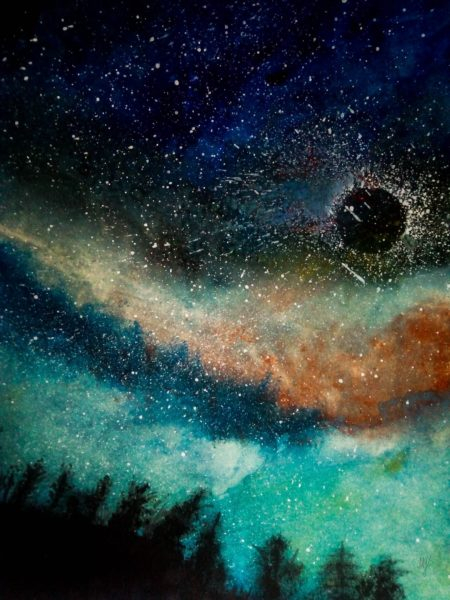 Рисунки карандашом звездное небо (21 фото)
