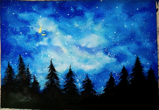 Рисунки карандашом звездное небо (21 фото)