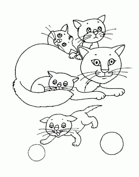 Рисунки кошки карандашом для детей (33 фото)