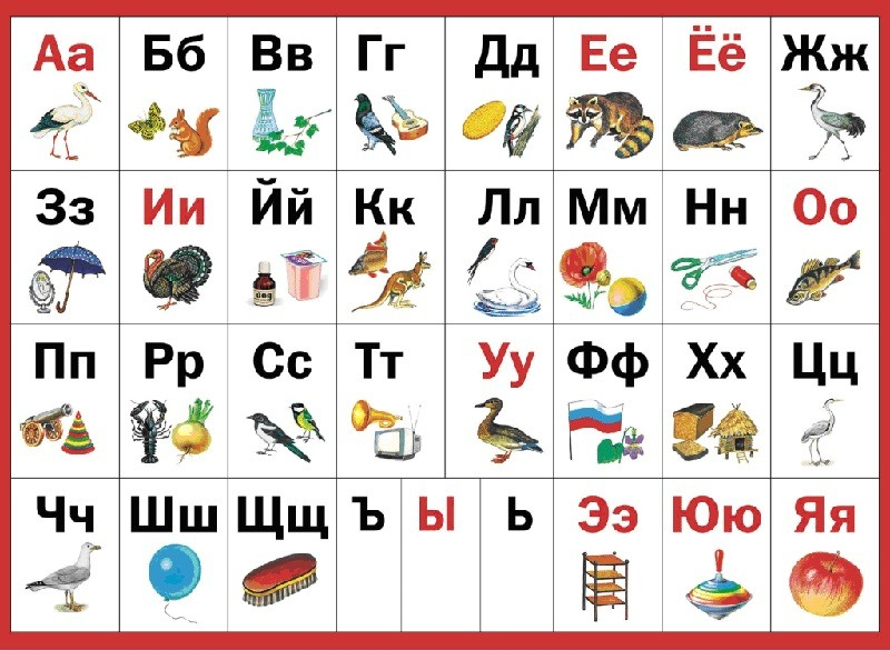 Русский алфавит по порядку: 115 картинок для детей
