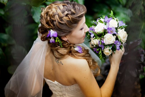 Самые красивые свадебные прически (150 фото)