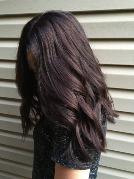 Самый красивый темный цвет волос (150 фото)